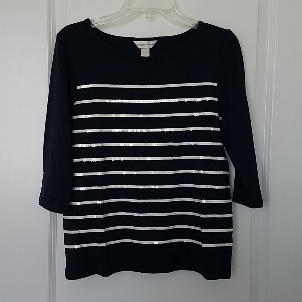 Christopher & Banks Quarter Sleeve top large